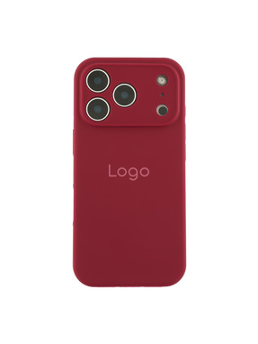 Чохол Silicone Case Full Size with Frame для Apple iPhone 18 Pro Maroon (6918732940)
