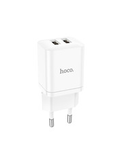 Мережевий зарядний пристрій Hoco N25 Відсутній White (2 USB-A) 10,5W White 2 USB-A 10.5