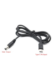 Кабель живлення Pino Type-C to DC 5.5*2.1mm 1m Black (2963190753638)