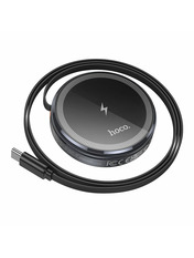 Мережевий зарядний пристрій Hoco CQ18 2-in-1 Magnetic Gray (1 USB-C) 15W + кабель Lightning Gray