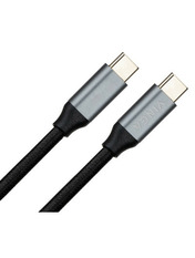 Кабель синхронізації Vinga Type-C to Type-C Black 1,5 100W 1,5m Black (VCPDCU3215)