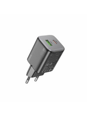 Мережевий зарядний пристрій Hoco N41 Відсутній Black (1 USB-A + 1 USB-C) 20W Black