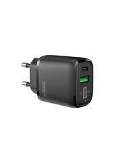 Мережевий зарядний пристрій Intaleo TCGQPD220 (1 USB-A + 1 USB-C) 20W Black (1283126509995) Відсутній 20 1 USB-A + 1 USB-C Black