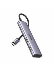 USB-хаб Ugreen USB 3.0, USB Type-C 2xUSB 2.0 + 2xType-C (2xUSB 2.0 + 2xType-C) з додатковим живленням Grey (UGR-15395)