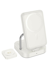 Мережевий зарядний пристрій Hoco CQ16 Astute 4in1 (1 USB-C) 20W Milky White