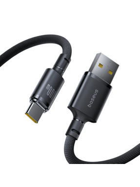 Кабель синхронізації Baseus New Braided USB to Type-C 100W 1m Cosmic Black (E0426W01)