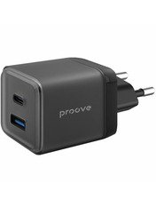 Мережевий зарядний пристрій Proove Pure GaN Plus (1 USB-A + 1 USB-C) 30W Black (WCPU30111201) Black 1 USB-A + 1 USB-C 30 Відсутній