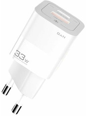 Мережевий зарядний пристрій Essager Square brick GaN Travelling Fast Charger (1 USB-A + 1 USB-C) 33W White