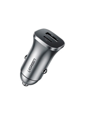 Автомобільний зарядний пристрій Ugreen CD130 24W 1 USB-A + 1 USB-C Grey (CD130)