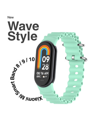 BeCover Wave Style Xiaomi Mi Smart Band 10 Light Green (714356)