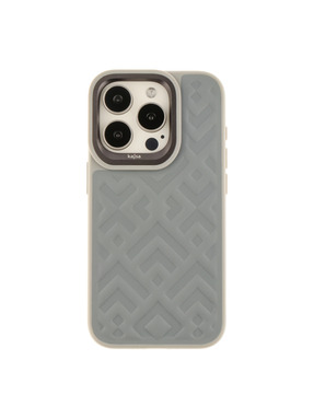 Чохол Kajsa Briquette Collection Rhombus для Apple iPhone 15 Pro Light Grey (6973482150)