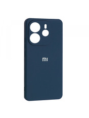 Чохол Silicone Case Full Aquarelle для Xiaomi Redmi Note 14 4G Global version Navy Blue