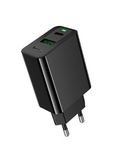 Мережевий зарядний пристрій Hoco CS95A 30 1 USB-A + 1 USB-C Відсутній Black (1 USB-A + 1 USB-C) 30W Black