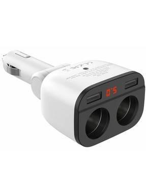 Автомобільний зарядний пристрій Hoco Z28 100W 2 USB-A White (6957531091967)