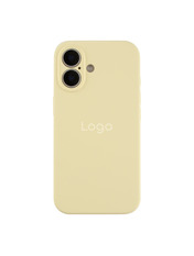 Чохол Silicone Case Full Size with Frame для Apple iPhone 16 Crem yellow Crem yellow (6952817304)