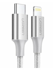 Кабель синхронізації Ugreen US304 Type-C to Lightning Silver 1 36W 1m Silver (UGR-70523)