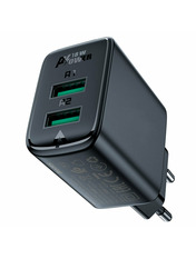 Мережевий зарядний пристрій ACEFAST A33 (2 USB-C) 18W Black (AFA33B) 2 USB-C