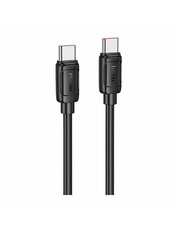 Кабель синхронізації Hoco X115 Surpass Type-C to Type-C Black 240W 1m Black