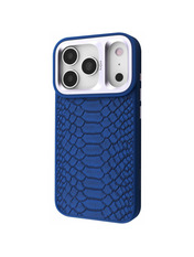 Чохол Kajsa Snake Pattern with Magnetic Ring для Apple iPhone 17 Pro Blue Blue (6938710254)