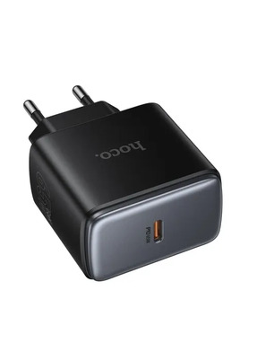 Мережевий зарядний пристрій Hoco C159A Upgrade (1 USB-C) 65W Black