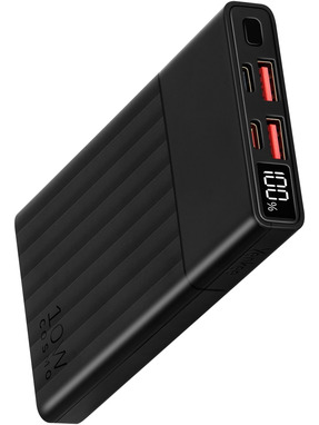 Павербанк YENKEE YPB 1031 1xUSB-C + 2xUSB-A 22,5W 10000mAh Black (37000121)
