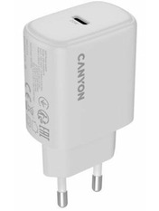 Мережевий зарядний пристрій Canyon OnCharge 200 1 USB-C White (1 USB-C) 20W White (CNE-CHA200-01)