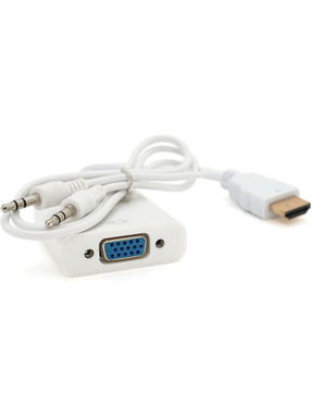 Відео адаптер Voltronic HDMI to VGA (Audio cable) White