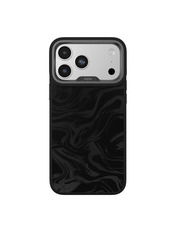 Чохол Kajsa Glamorous Collection Fluid Art with MagSafe O-Ring для Apple iPhone 17 Pro Max Black Black (6948107329)