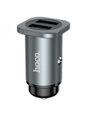 Автомобільний зарядний пристрій Hoco NZ4 24W 2 USB-A Grey