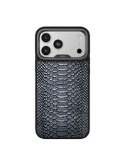 Чохол Kajsa Glamorous Collection Snake Pattern with MagSafe O-Ring для Apple iPhone 17 Pro Max Black Black (6938102745)