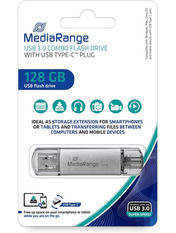 USB накопичувач MediaRange MR938 128GB Silver (MR938)