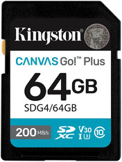 Карта пам'яті Kingston Canvas Go! Plus SDXC 64GB UHS-I U3 64 ГБ Ні UHS-I U3