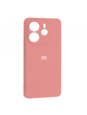 Чохол Silicone Case Full Aquarelle для Xiaomi Redmi Note 14 4G Global version Pink