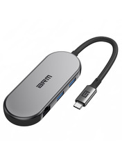 USB-хаб ArmorStandart 7 in 1 Type-C 2xUSB 3.0 + 1xType-C + 1xHDMI + 1xRJ45 + SD + TF (2xUSB 3.0 + 1xType-C + 1xHDMI + 1xRJ45 + SD + TF) Grey (ARM69365) Grey