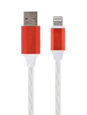 Кабель синхронізації Cablexpert CC-USB-8PLED USB to Lightning 10W 1m White (CC-USB-8PLED-1M)
