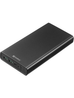 Павербанк Sandberg Power Bank 1xUSB-C + 2xUSB-A 100W 38400mAh Black (420-63)
