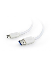 Кабель синхронізації Cablexpert USB to Type-C White 0,1 0,1m White (CCP-USB3-AMCM-W-0.1M)