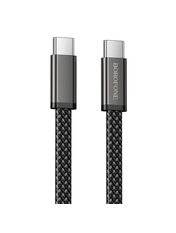 Кабель синхронізації Borofone BX124 Peace Type-C to Type-C Black 1 Ні 60W 1m Black (6941991127731)