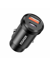 Автомобільний зарядний пристрій Essager Gyroscope 30W 1 USB-A + 1 USB-C Black Відсутній 1 USB-A + 1 USB-C Black (ECCAC-TL01)