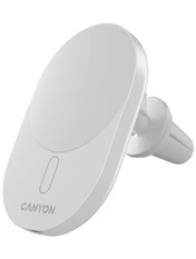 Автомобільний зарядний пристрій Canyon CNS-CCH105W 15W 1 USB-A + 1 USB-C White