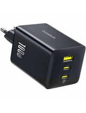 Мережевий зарядний пристрій Baseus EnerFill FE22 1 USB-A + 2 USB-C Відсутній Black 100 (1 USB-A + 2 USB-C) 100W Black (E0123800)