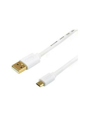 Кабель синхронізації ATcom GOLD plated USB to microUSB 0,8m White (16123)