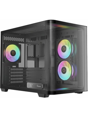 Корпус Ocypus Iota C50 Curve ARGB Mini-Tower Black (IOTA-C50-BKD300CD-GL)