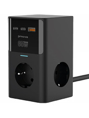 Мережевий фільтр Proove Power Cube 3 1.5 3/1,5m + 1 USB Black