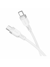 Кабель синхронізації Hoco  X109 SiliconeType-C to Type-C White 1 60W 1m White