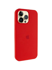 Чохол Silicone Case (AA) Logo with MagSafe для Apple iPhone 17 Pro Max Red Red (6917482350)