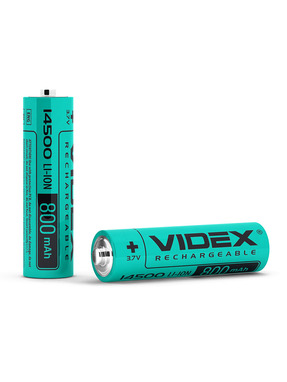 Акумуляторна батарейка Videx 14500 Li-ion 800mAh 1шт (23810)