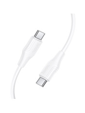 Кабель синхронізації Hoco X124 Bien Type-C to Type-C Нет White 1 60W 1m White