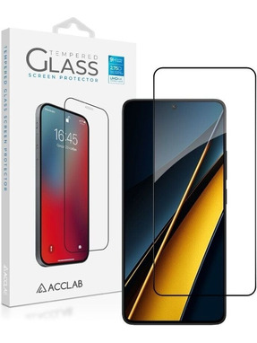 Захисне скло ACCLAB Full Glue для Xiaomi Poco X6 5G/Poco X6 Pro 5G/M6 Pro 4G глянсове (1283126588679) Black