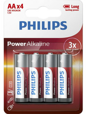 Батарейка Philips Power Alkaline AA Alkaline 4 4шт (LR6P4B/10)